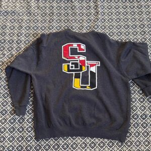 Champion Men's Grey and Black Sweatshirt